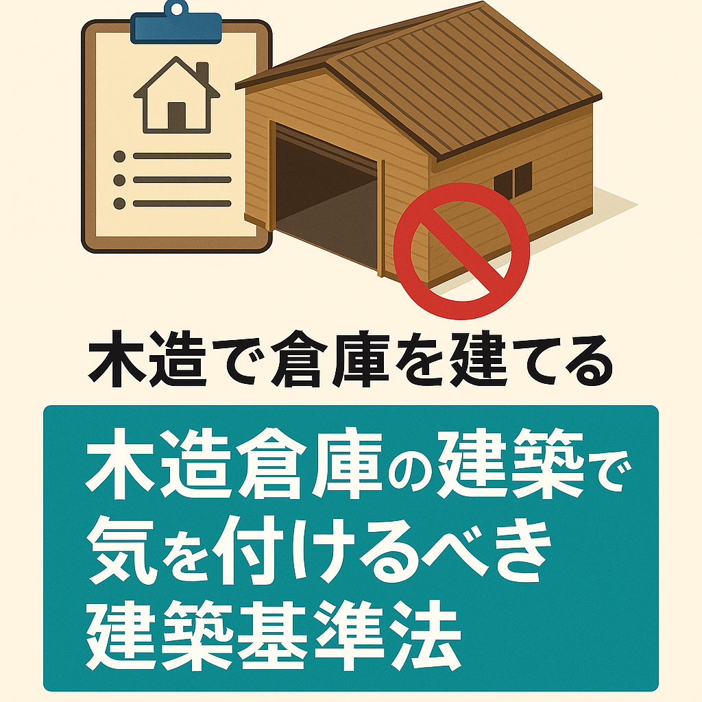 木造で倉庫を建てるときに注意すべき建築基準法上のポイントとは？